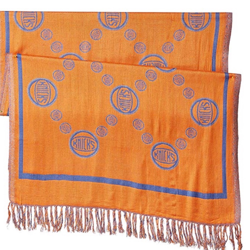 New York Knick Logo Print Scarf